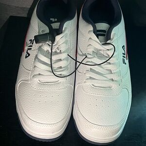 FILA Sneakers Men's Size 10 Leather White/Blue/Red (NEW)